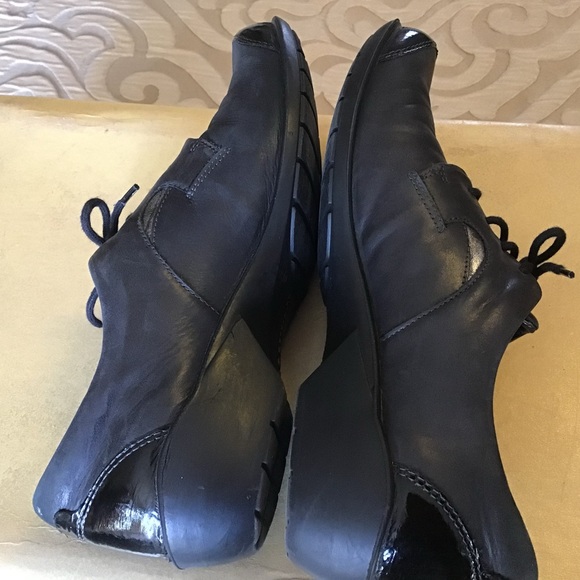 COMFORT ROMIKA Loafer Shoe, size 40, Black, lace-up leather shoe with patent - Picture 3 of 4